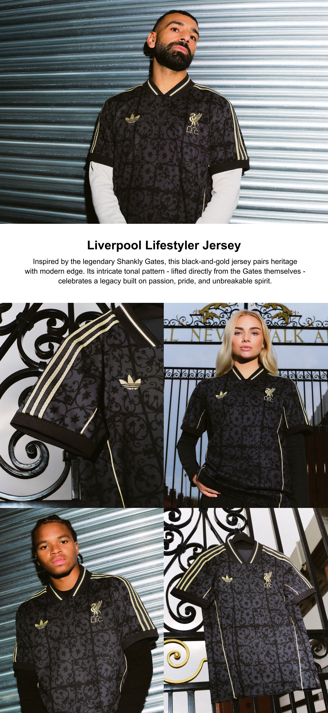 Liverpool adidas Lifestyler Jersey - Dark Grey
