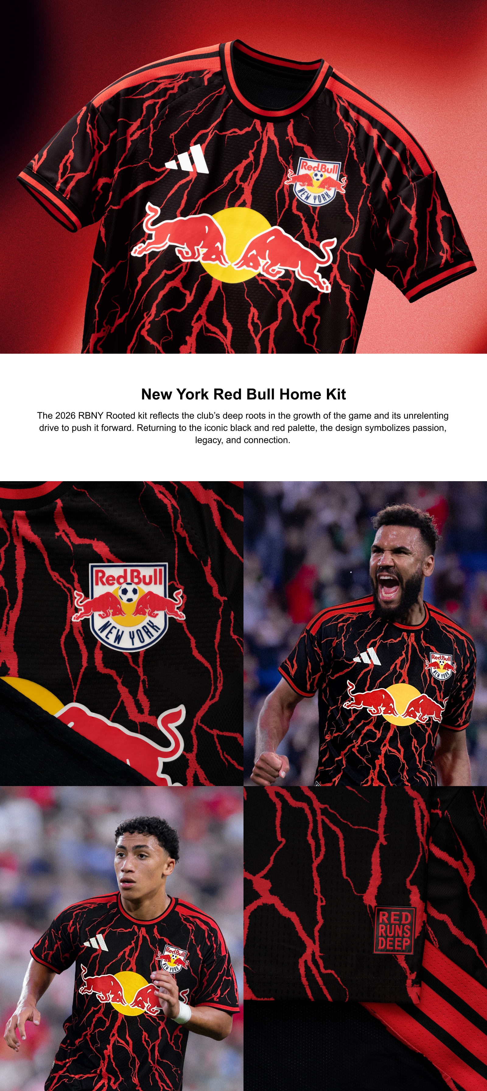 New York Red Bulls adidas Home Shirt 2026