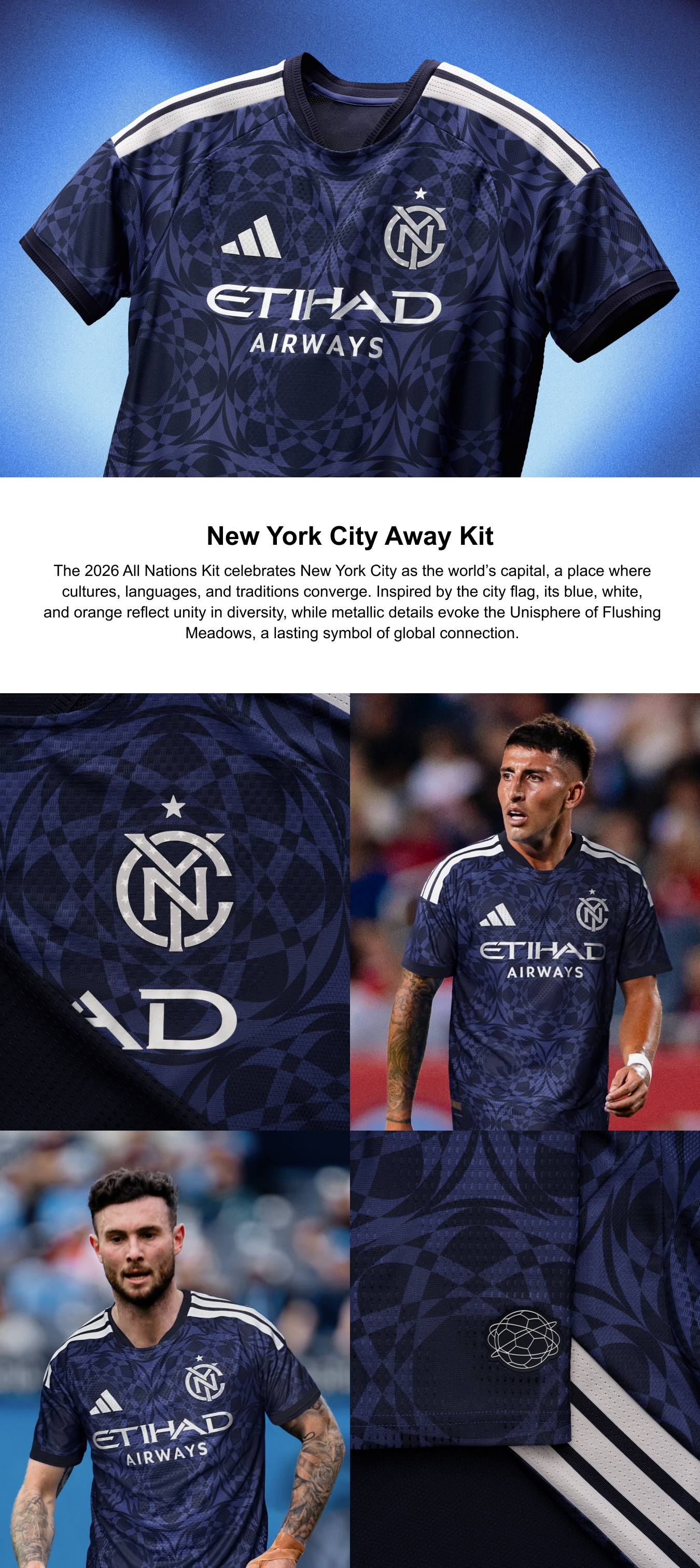 New York City FC adidas Away Shirt 2026