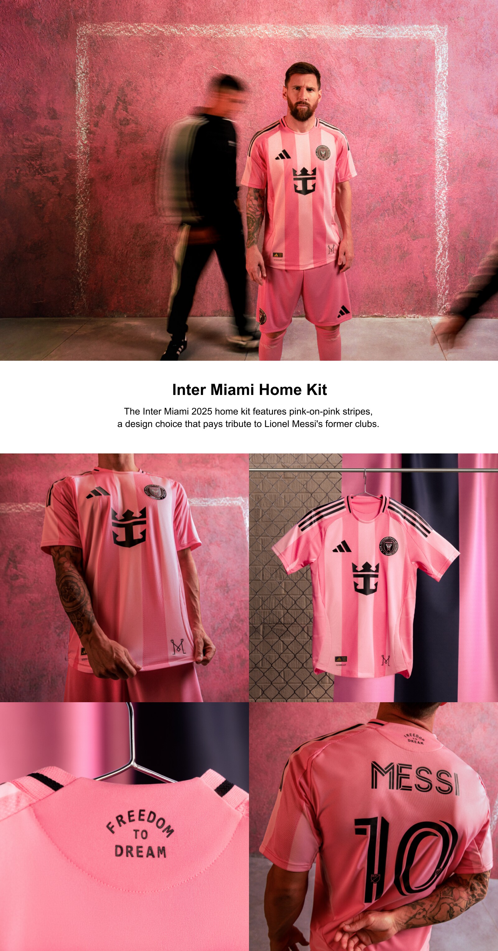 Inter Miami CF adidas Home Jersey 2025 Messi #10
