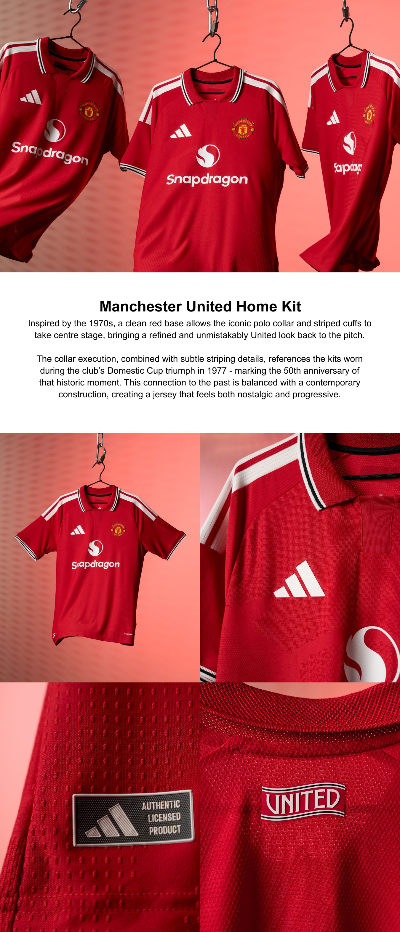 Manchester United adidas Home Authentic Shirt 2026-27