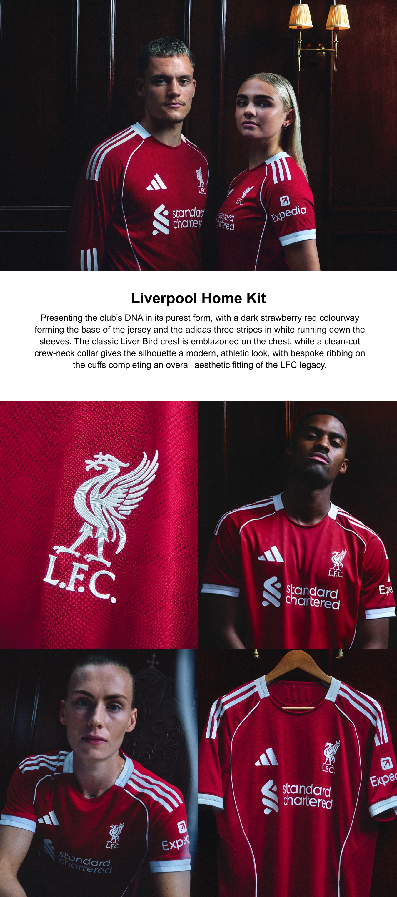 Liverpool adidas Home Authentic Shirt 2025-26 with Ekitike 22 printing