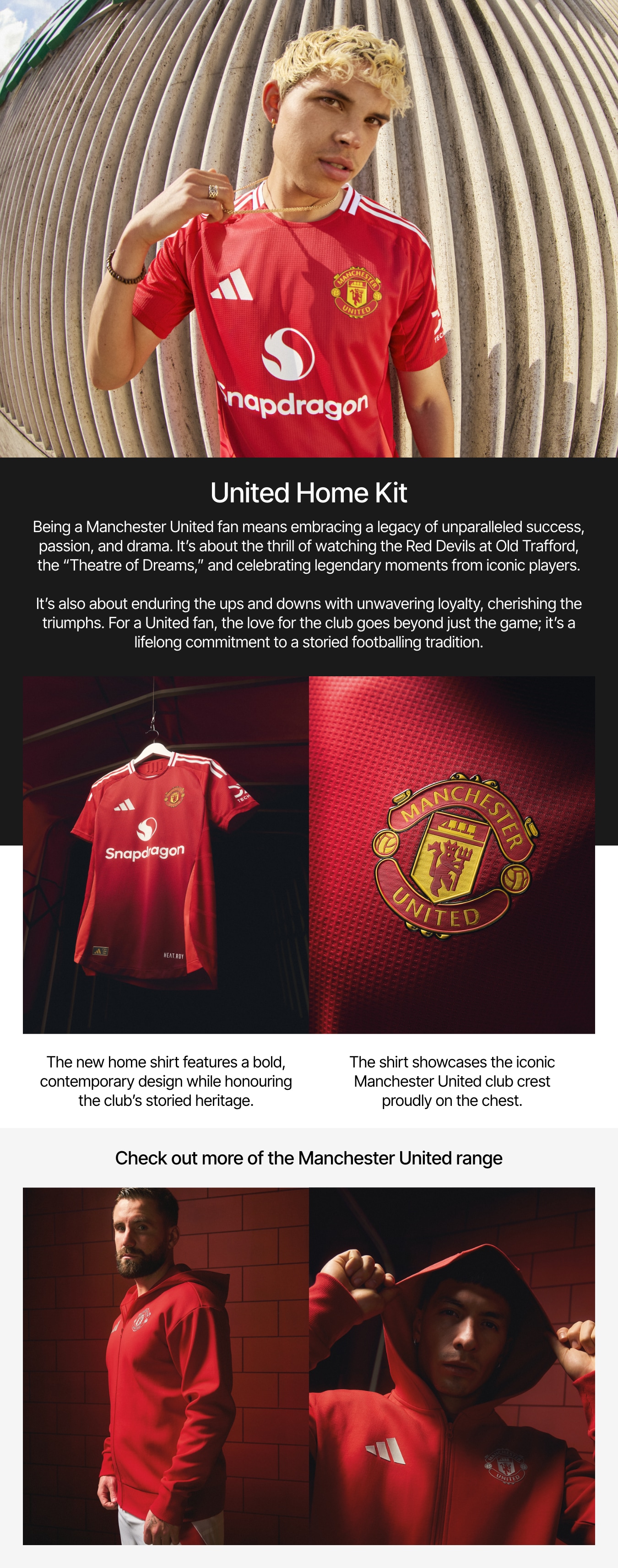 Manchester United adidas Home Shirt 2024-25 - Long Sleeve